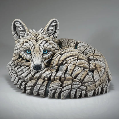 Edge Sculpture Curled Up Fox - White (Edge Sculpture by Matt Buckley)