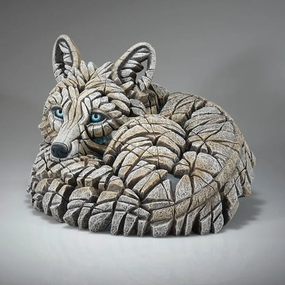 Edge Sculpture Curled Up Fox - White (Edge Sculpture by Matt Buckley)