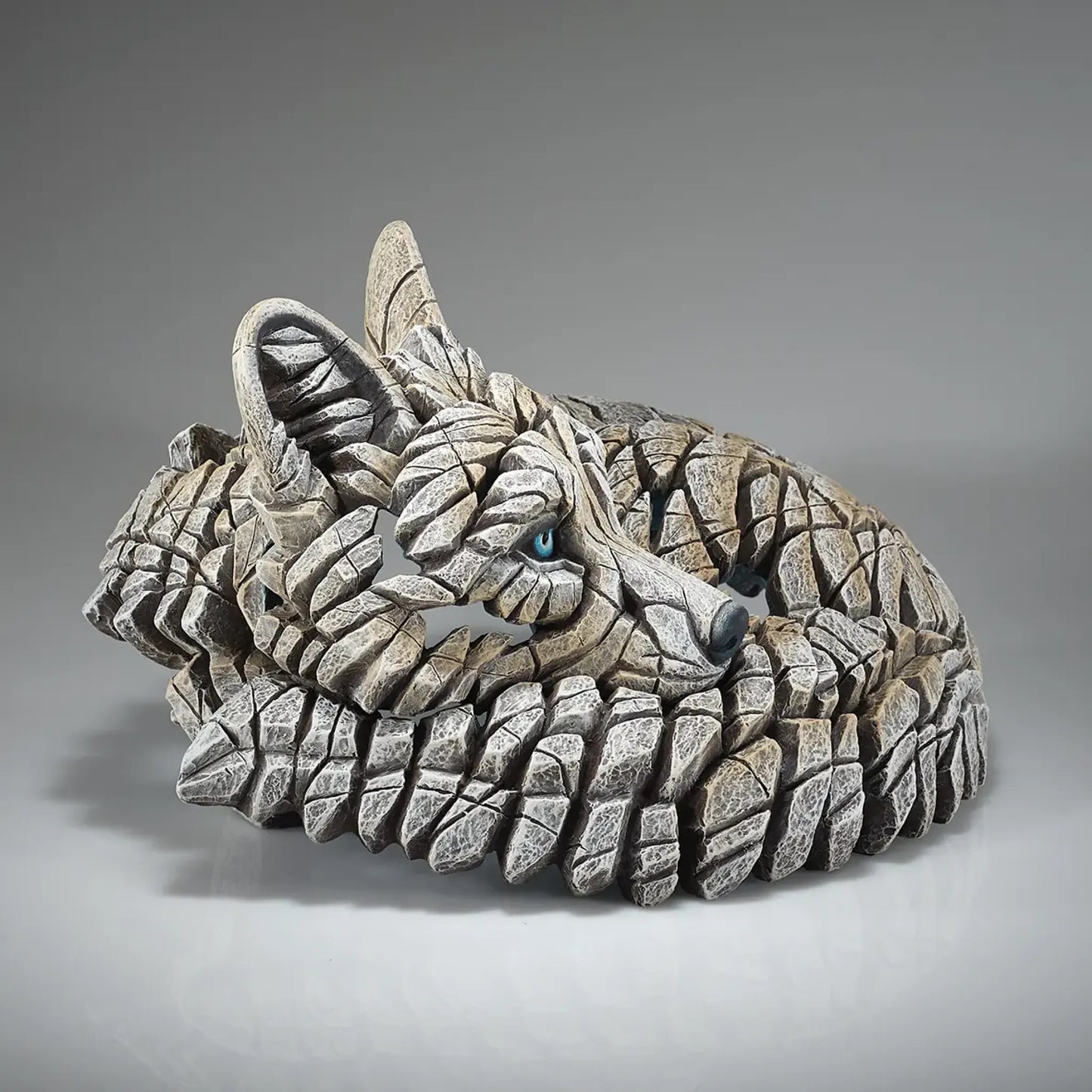 Edge Sculpture Curled Up Fox - White (Edge Sculpture by Matt Buckley)