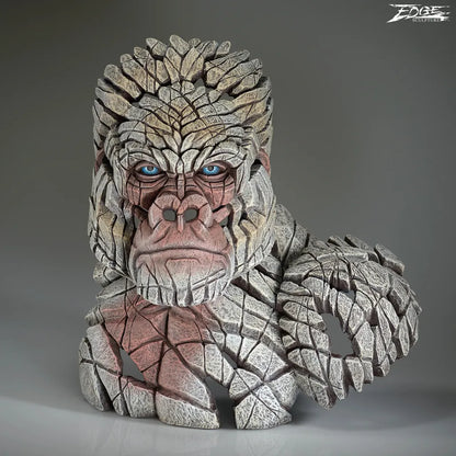 King of the Mountain Gorilla Bust - White (Edge Sculpture by Matt Buckley)