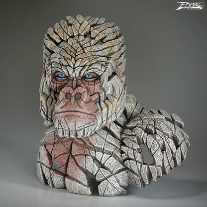 King of the Mountain Gorilla Bust - White (Edge Sculpture by Matt Buckley)