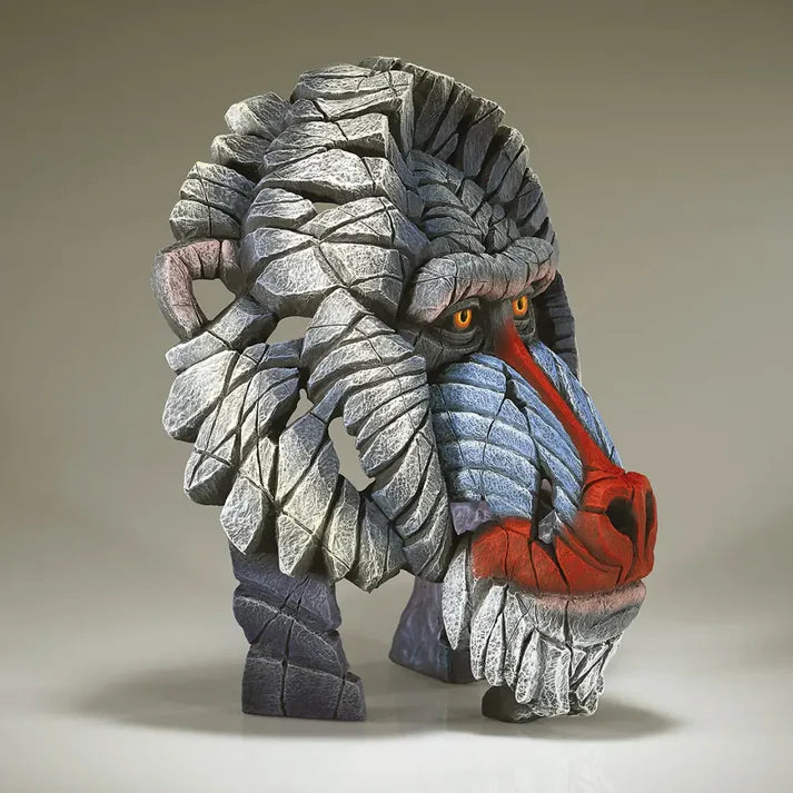 Mandrill Bust Sculpture (Edge Sculpture by Matt Buckley)