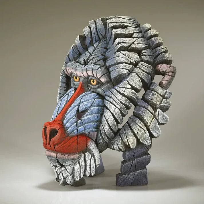 Mandrill Bust Sculpture (Edge Sculpture by Matt Buckley)