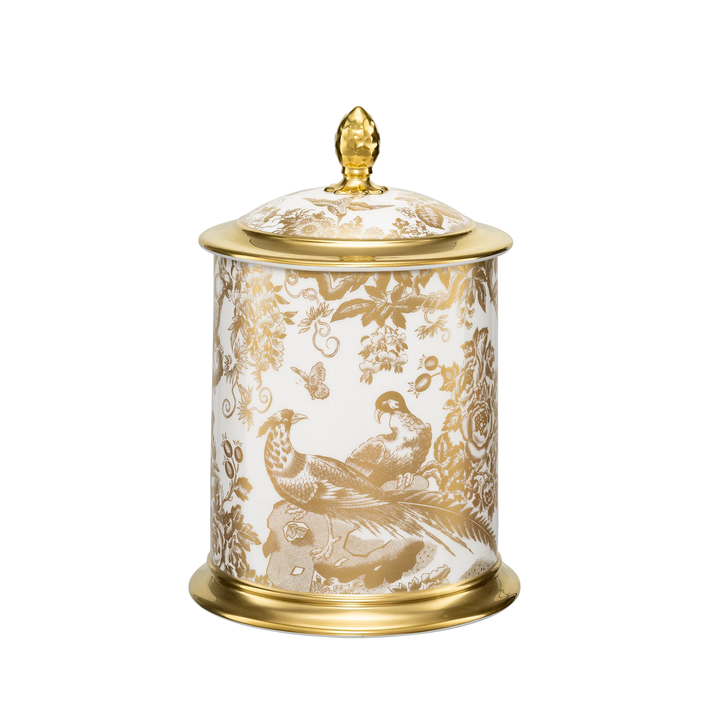 Aves Gold - Storage Jar 50Oz (Royal Crown Derby)