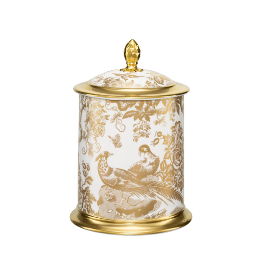 Aves Gold - Storage Jar 50Oz (Royal Crown Derby)