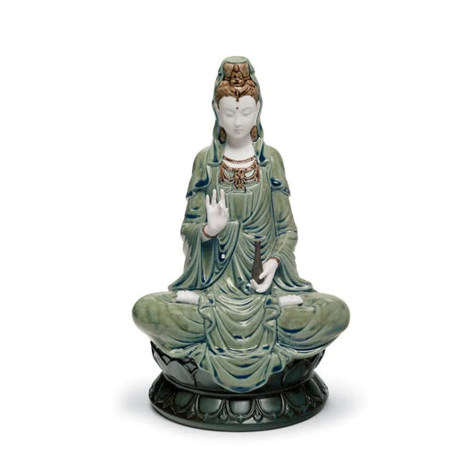Kwan Yin Figurine - Green (Lladro Special Order)