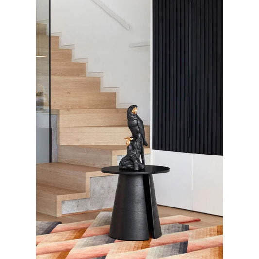 Macaw Bird Sculpture - Black-Gold (Limited Edition) (Lladro Special Order)