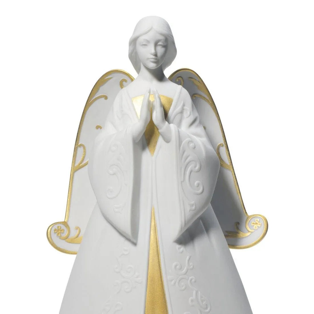 Praying Cantata Angel Christmas Ornament - Golden Lustre (Lladro Special Order)