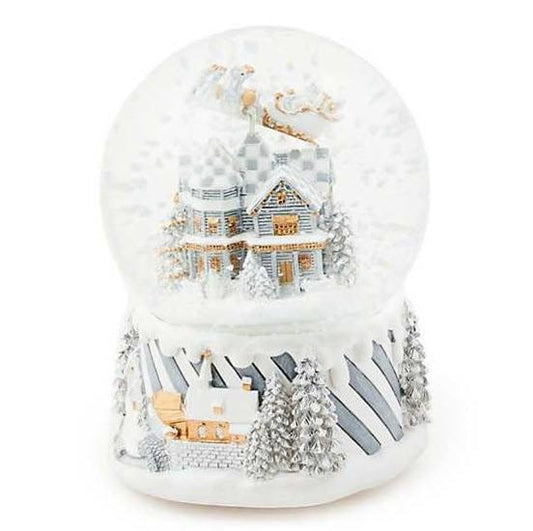 Sterling Check Village Snow Globe (Mackenzie Childs)