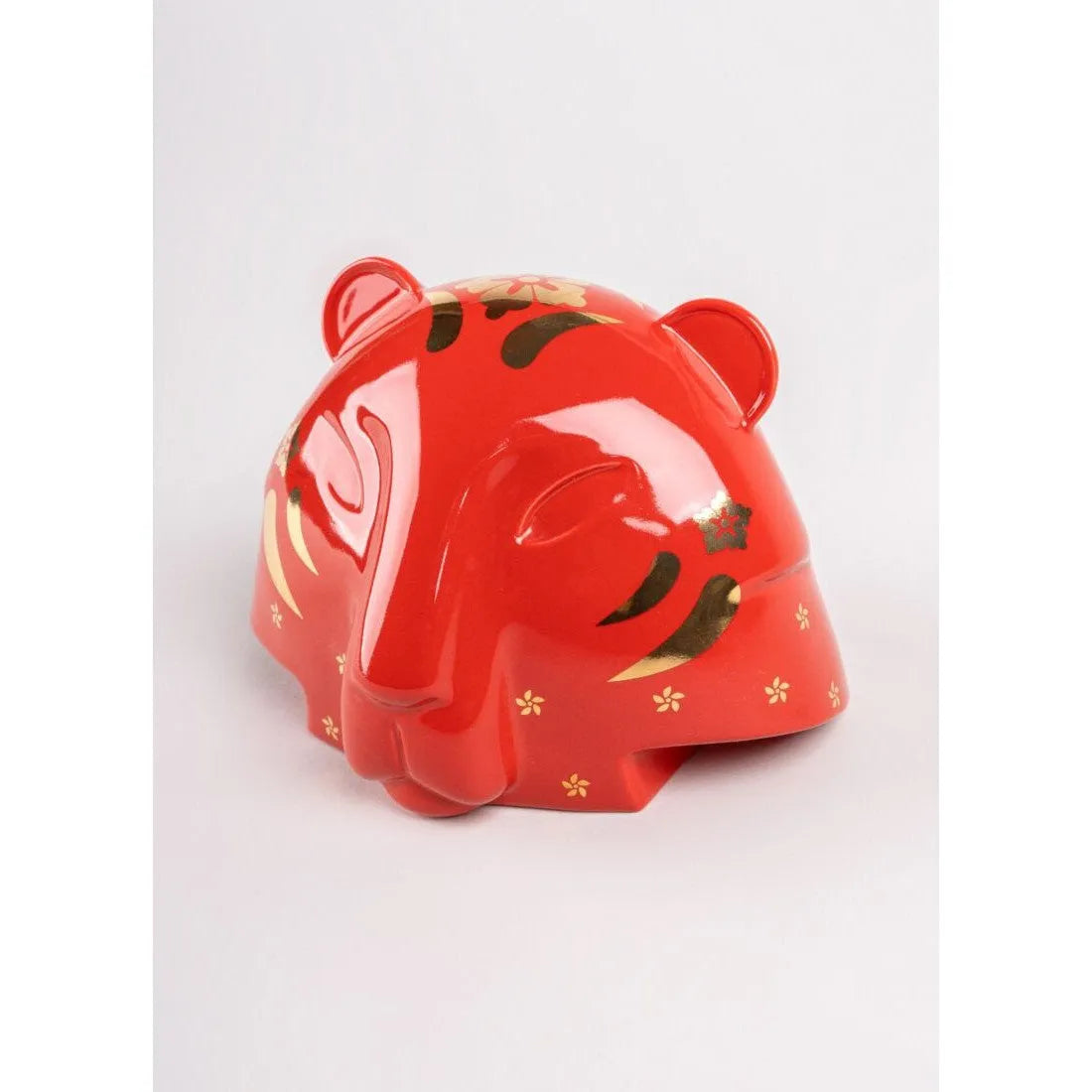 The Tiger Sculpture - Red- Gold (Lladro Special Order)