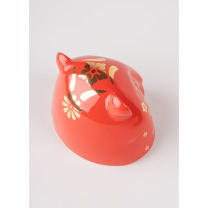 The Tiger Sculpture - Red- Gold (Lladro Special Order)