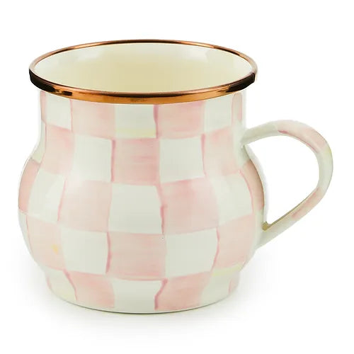 Rosy Check Enamel Mug (Mackenzie Childs)