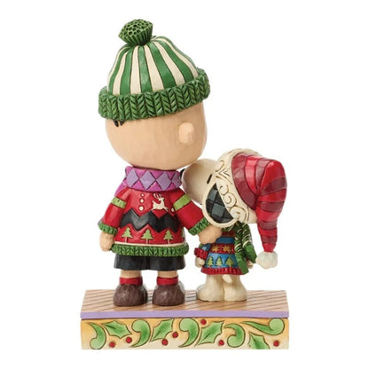 Cosy Christmas Pals (Snoopy and Charlie Christmas Jumpers) - Peanuts by Jim Shore