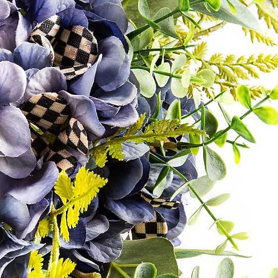 Courtly Check Hydrangea Bouquet - Purple (Mackenzie Childs) - Gallery Gifts Online 