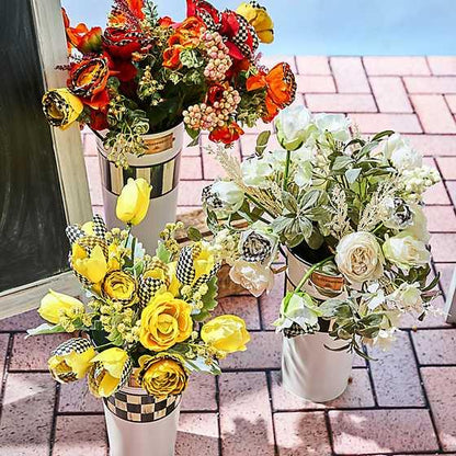 Courtly Check Summer Bouquet - Yellow (Mackenzie Childs) - Gallery Gifts Online 