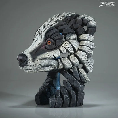 Badger Bust (Edge Sculpture by Matt Buckley)