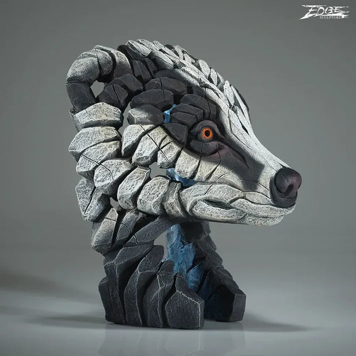 Badger Bust (Edge Sculpture by Matt Buckley)