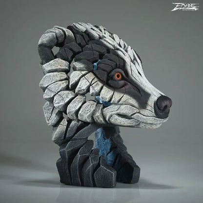 Badger Bust (Edge Sculpture by Matt Buckley)