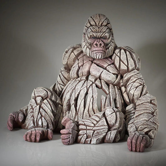 Gorilla Sculpture - White (Edge Sculpture by Matt Buckley) - Gallery Gifts Online 