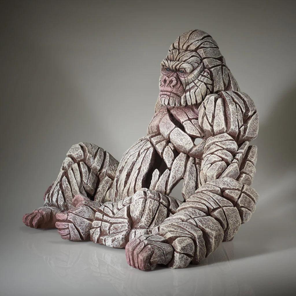 Gorilla Sculpture - White (Edge Sculpture by Matt Buckley) - Gallery Gifts Online 
