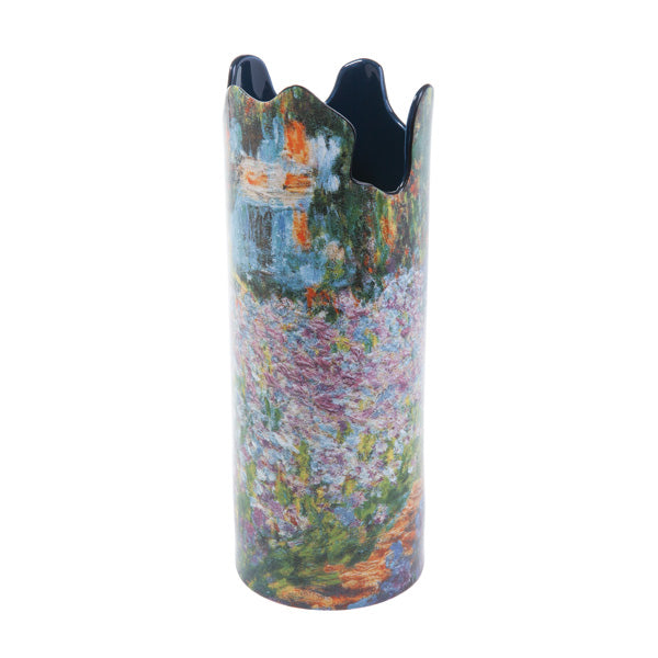 Monet - Irises in Garden Vase (Dartington Crystal)