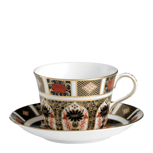 Old Imari - Tea Cup & Saucer Boxed (Royal Crown Derby) - Gallery Gifts Online 