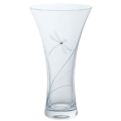 Dragonfly Large Vase (Dartington Crystal)