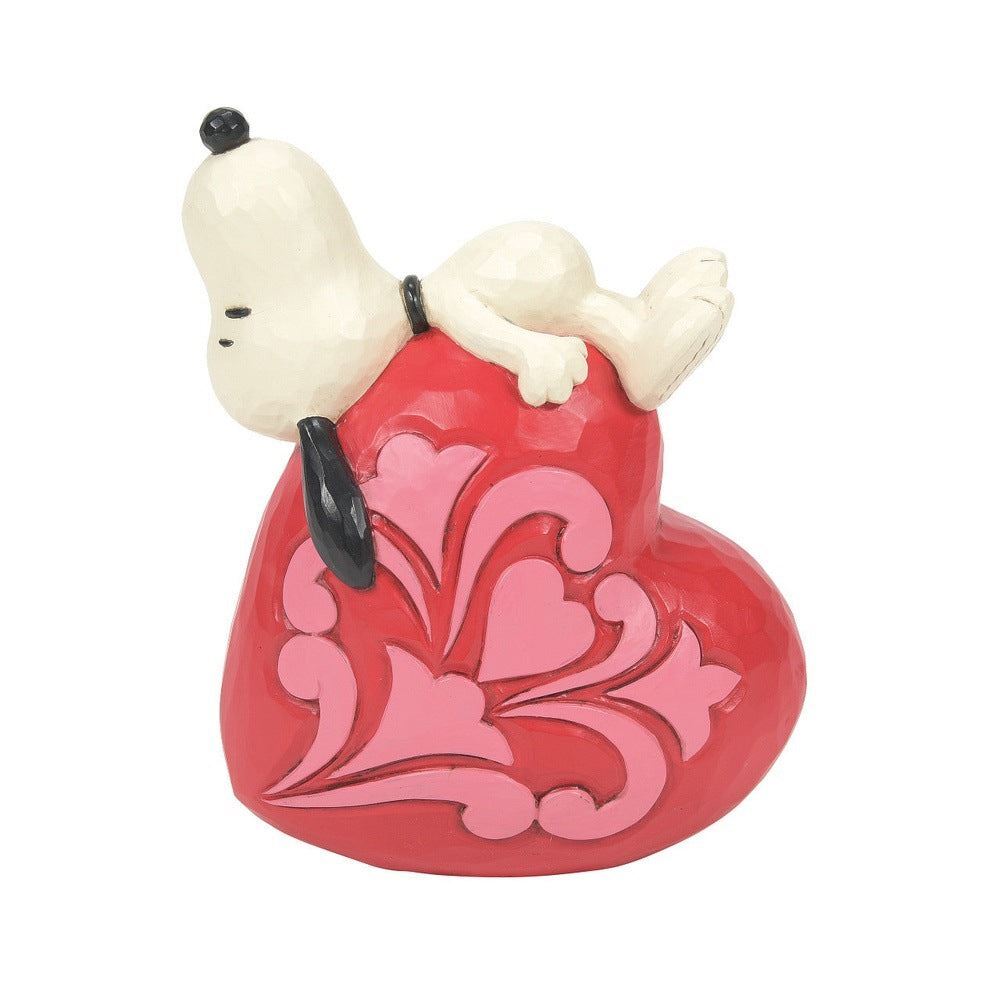 Snoopy Laying on Heart Figurine  (Snoopy)