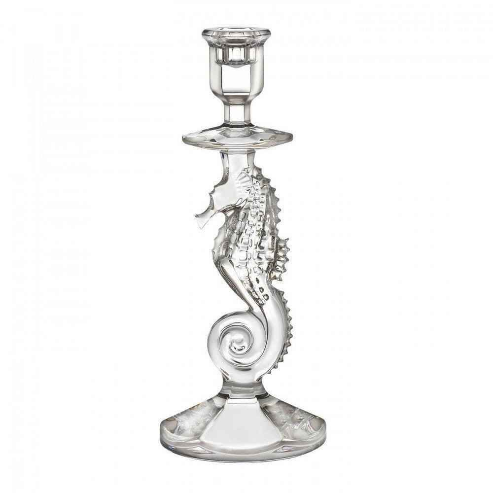 Seahorse Centrepiece Bowl & TWO Seahorse Candlesticks (Waterford Crystal)