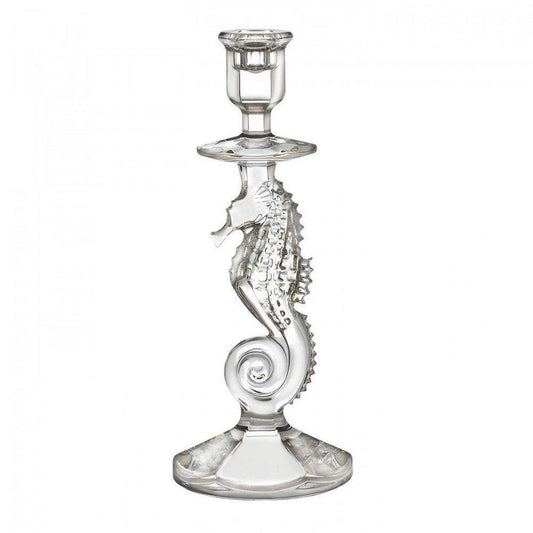 Seahorse Centrepiece Bowl & TWO Seahorse Candlesticks (Waterford Crystal)