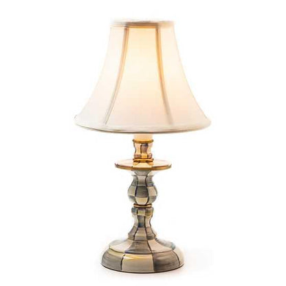 Sterling Check Candlestick Lamp (Mackenzie Childs) - Gallery Gifts Online 