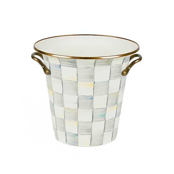 Sterling Check Enamel Wine Cooler (Mackenzie Childs) - Gallery Gifts Online 