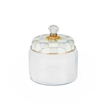 Sterling Check Kitchen Canister - Medium (Mackenzie Childs) - Gallery Gifts Online 