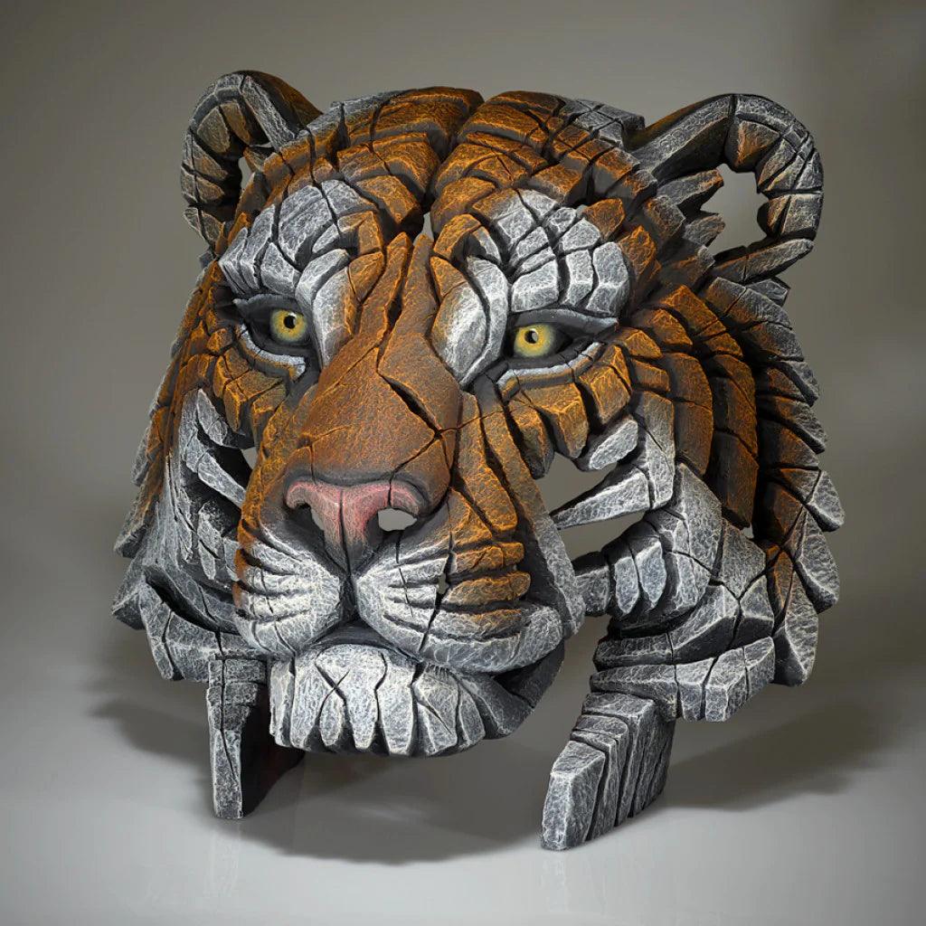 Tiger Bust Sculpture (Edge Sculpture by Matt Buckley) - Gallery Gifts Online 
