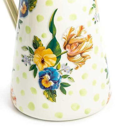 Wildflowers Enamel Large Practical Pitcher - Green (Mackenzie Childs) - Gallery Gifts Online 