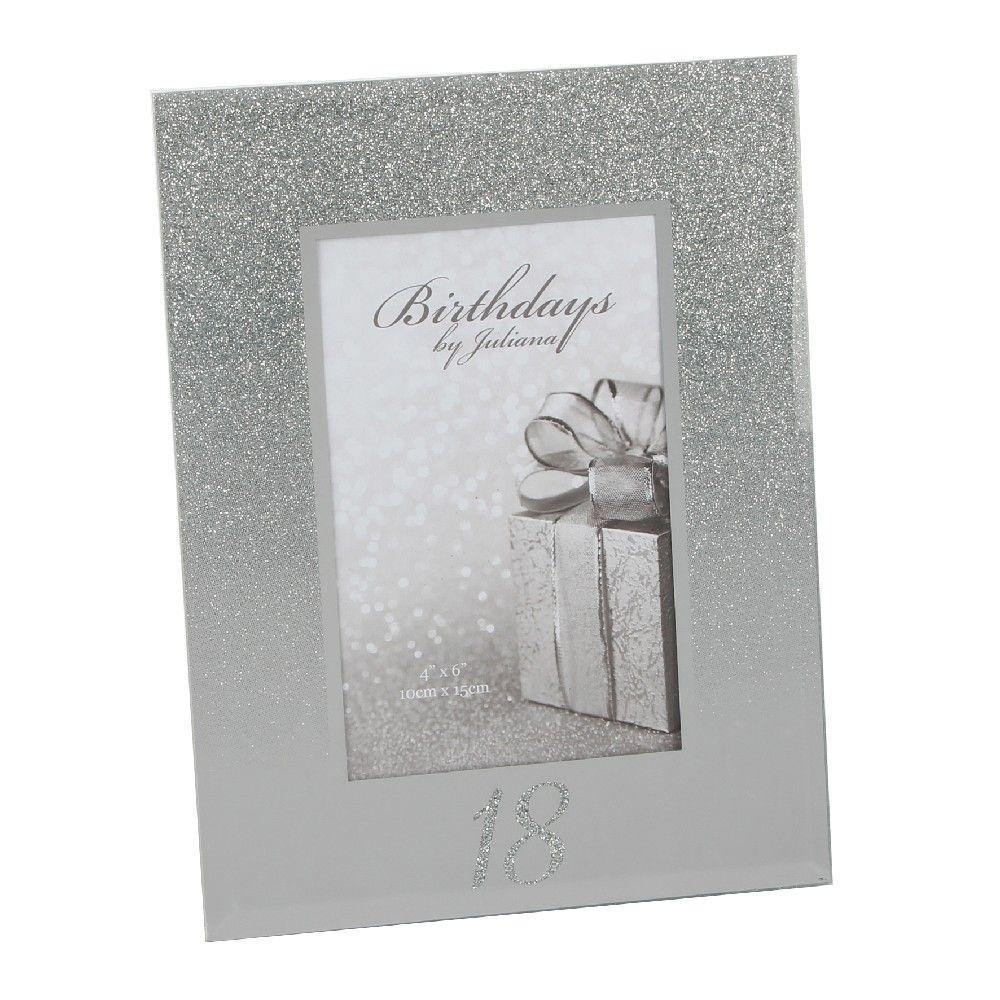18th Birthday 4x6 Mirror Glitter Frame (Widdop) - Gallery Gifts Online 