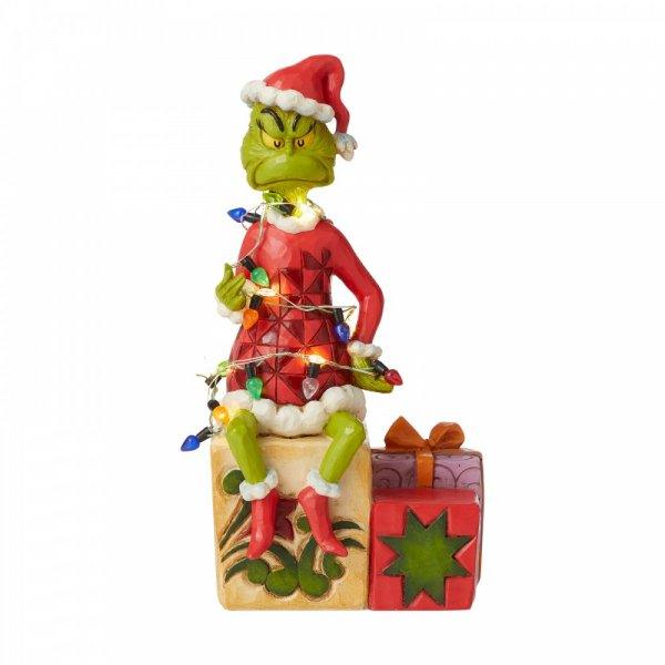 Grinch with lights Figurine - The Grinch by Jim Shore - Gallery Gifts Online 