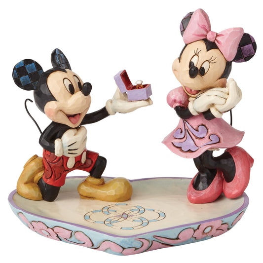 A Magical Moment (Mickey Proposing to Minnie Mouse Figurine) - Gallery Gifts Online 