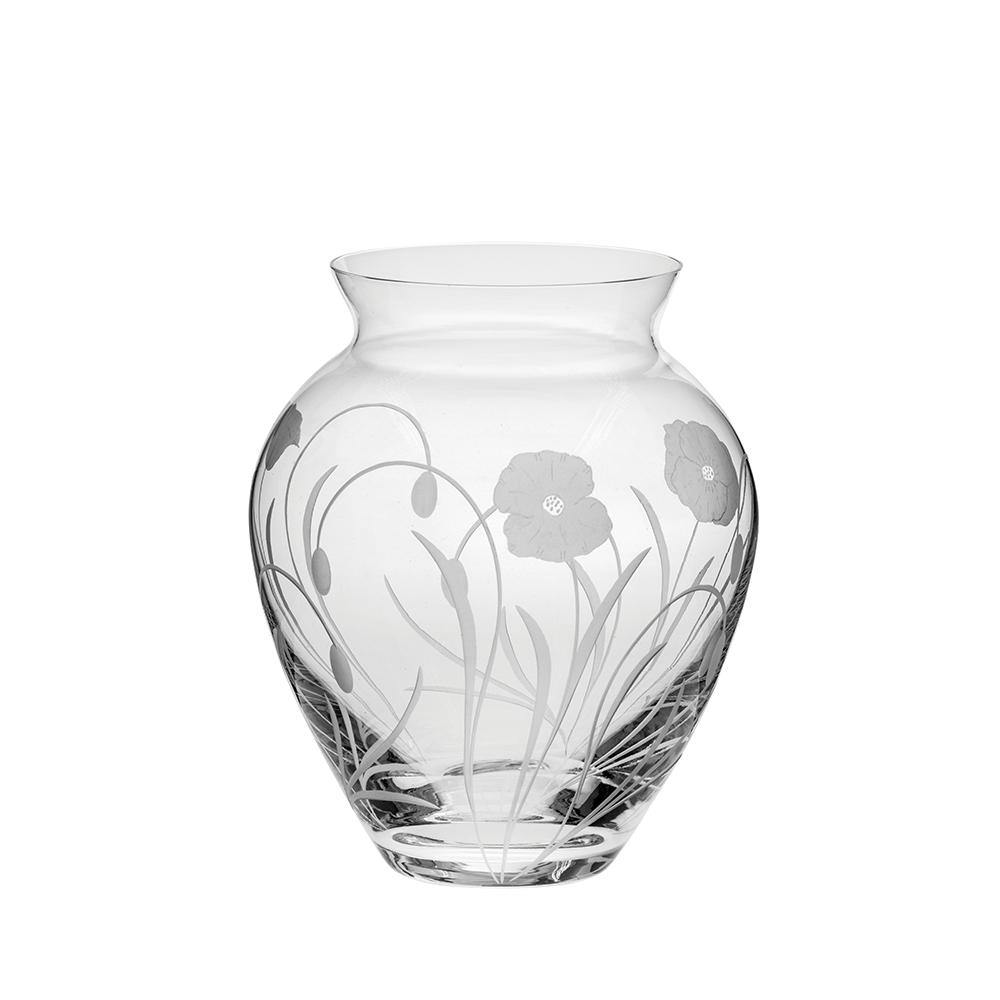 7" Posy Vase Poppy Field (Royal Scot Crystal) Gallery Gifts Online