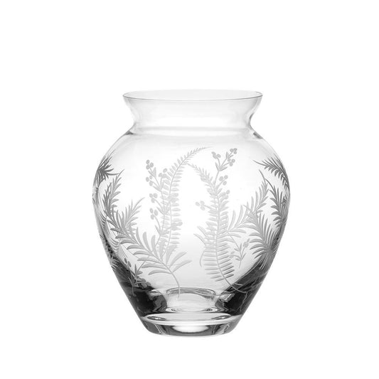 7" Sized Posy Vase - Woodland Fern (Royal Scot Crystal) - Gallery Gifts Online 