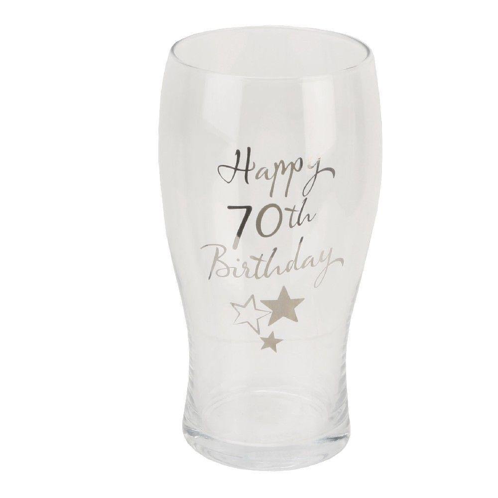 70th Birthday Pint Glass (Widdop) - Gallery Gifts Online 