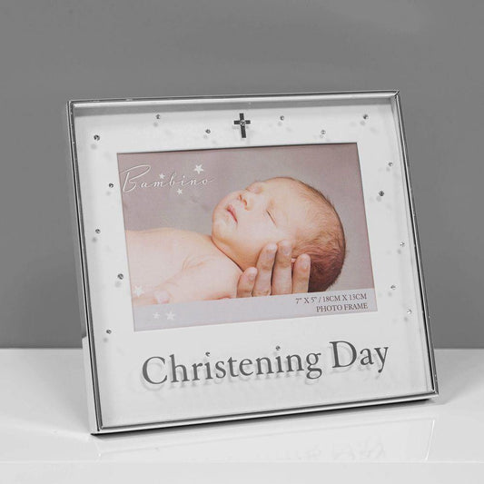 7x5 Christening Photo Frame - Bambino (Widdop) - Gallery Gifts Online 