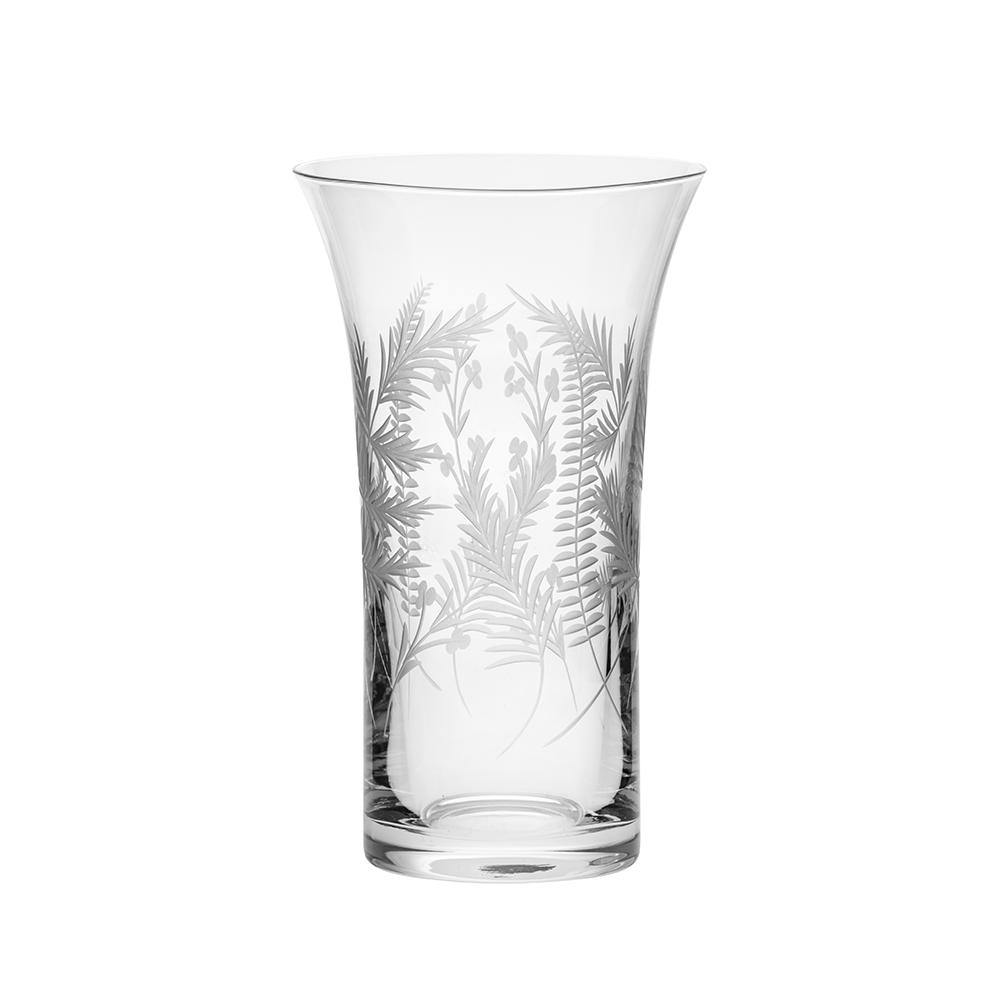 8" Flared Vase - Woodland Fern (Royal Scot Crystal) - Gallery Gifts Online 