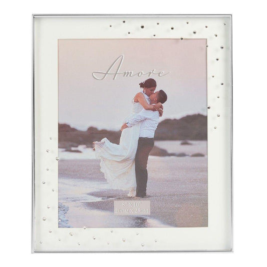 8x10 Silver Plated Box Photo Frame - Amore (Widdop) - Gallery Gifts Online 