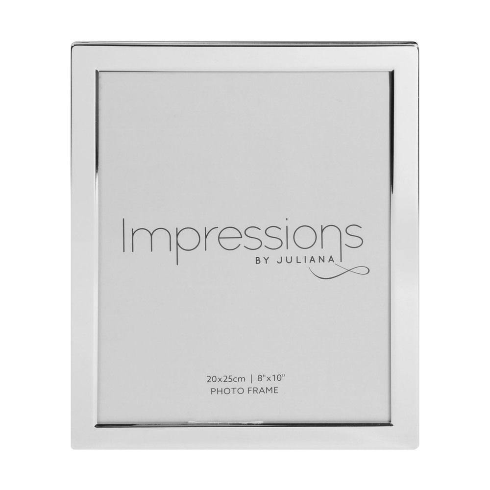 8x10 Silver Plated Flat Edge Photo Frame (Widdop) - Gallery Gifts Online 