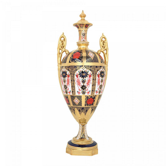 Old Imari Solid Gold Band - Large Sized Vase - Gallery Gifts Online 