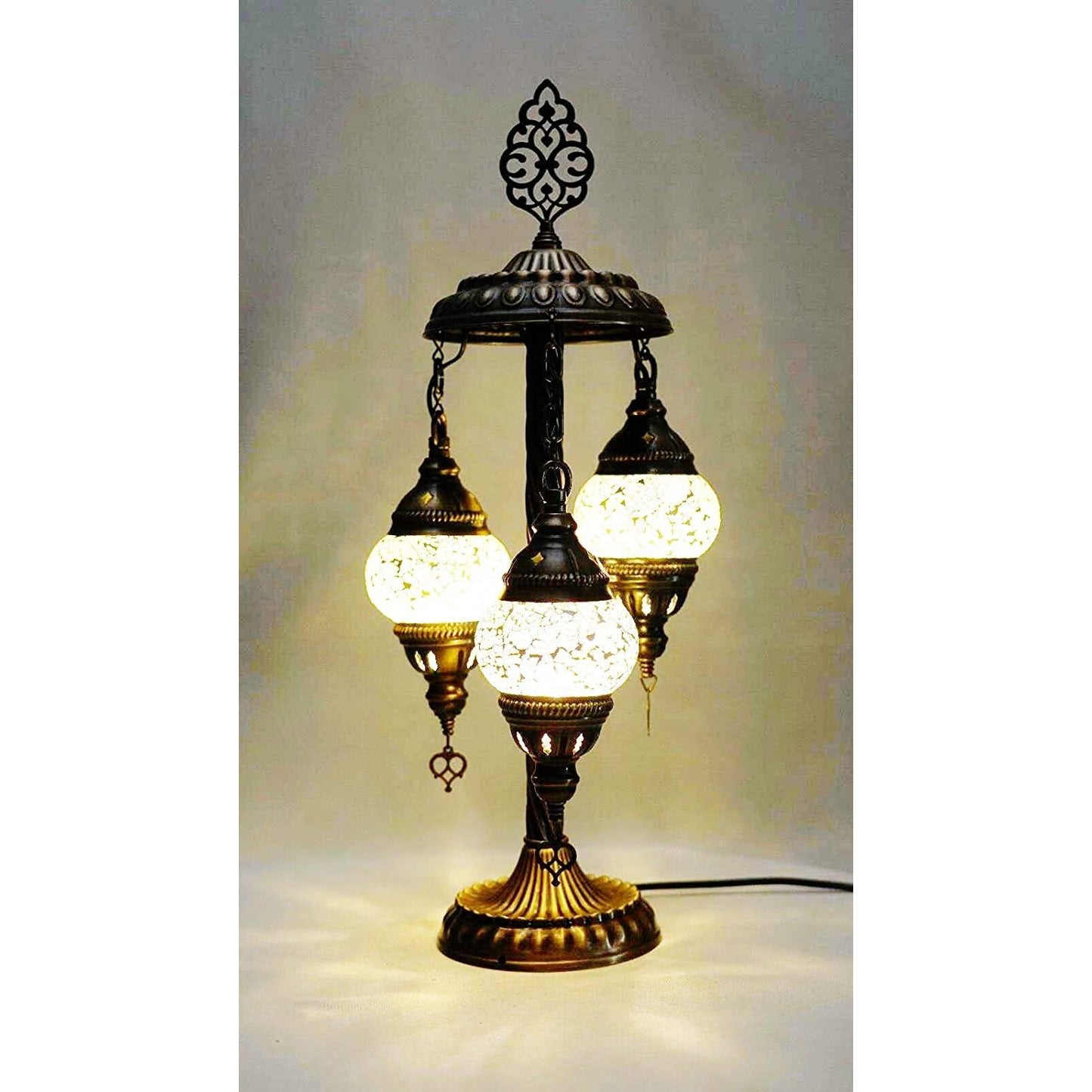 Table Standing Cascade Lamp - White - Gallery Gifts Online 