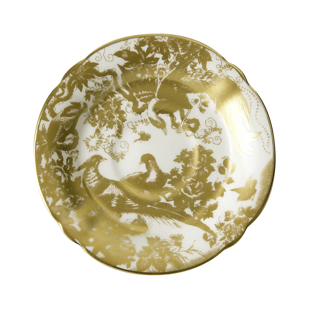 Aves Gold - Tea Saucer (Royal Crown Derby)