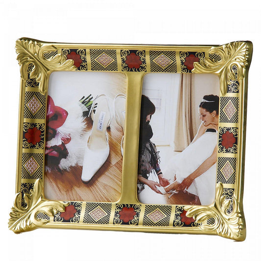 Old Imari Solid Gold Band - Double Photo Frame - Gallery Gifts Online 