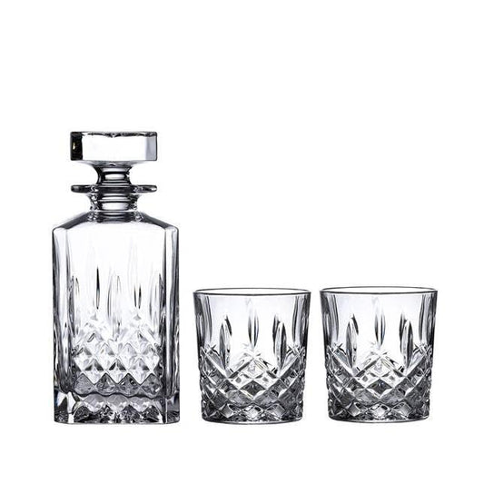 Marquis by Waterford Markham Whiskey Glass, Pair & Square Decanter - Gallery Gifts Online 
